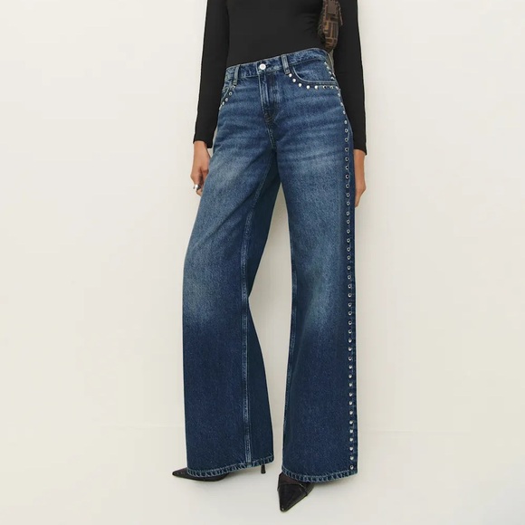 Reformation Cary Low Rise Slouchy Wide Leg Jeans
